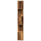 Room Divider Bookcase 5-Tier Old Wood 70x24x161 cm Engineered Wood 858100