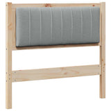 Upholstered Headboard Brown 90 cm Solid Pine Wood 879084