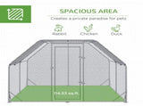 Walk in Chicken Run Chicken Coop Hen House Outdoor with Roof for 10-12 Chickens, 380 x 280 x 195cm T3398P551784