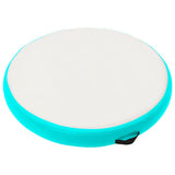 Inflatable Gymnastic Mat with Pump 100x100x15 cm PVC Green 92708