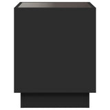 ZNTS Bedside Table with Infinity LED Black 40x40x50 cm 3284078