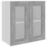 Hanging Glass Cabinet Concrete grey Engineered wood Medium 802525