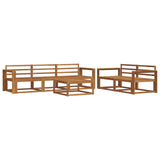Outdoor Sofa Set 6 pcs Natural Solid Acacia Wood 3367197