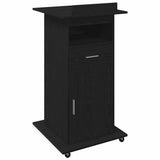 Podium with Drawer Black Oak 55 x 55 x 107 cm Engineered Wood 862299