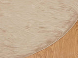Faux Sheepskin Rug TAFALLA Beige 160 cm Polyester 42021494