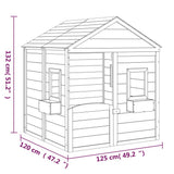 Playhouse with Lockable Door and Flower Pots Solid Wood Fir 93688