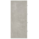 Sideboard with 4 Drawers 60x30.5x71 cm Concrete Grey 342578