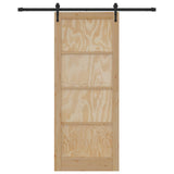Sliding Door ORKDAL Natural and Black 86 x 211 cm 3445565