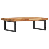 Basin Shelf Wall Mounted Steel and Solid Wood Acacia 3302853
