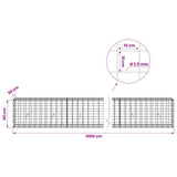 Gabion with 3.5 mm Wire and 10x10 cm Mesh 1000x30x50 cm 3463190