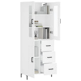 Highboard White 69.5x34x180 cm Engineered Wood 3198657