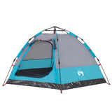 Camping Tent Cabin 4-Person Blue Quick Release 4005336