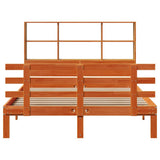 Bookcase Bed without Mattress Wax Brown 140x190cm Solid Wood Pine 3322771