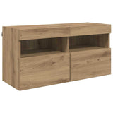 TV Wall Units with LED Artisan Oak Engineered Wood 3402981