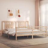 Bed Frame without Mattress 200x200 cm Solid Wood 3194591