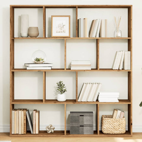 Book Cabinet Artisian Oak 132x29x141.5 cm Engineered Wood 3310315