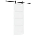 Sliding Door Manual White and black 78 x 202 cm 3333499