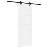 Sliding Door Manual White and black 78 x 202 cm 3333499