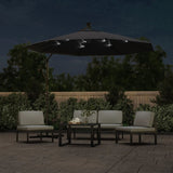 Cantilever Garden Parasol Black Polyester fabric, steel pole Large 47136