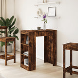 ZNTS Bar Table with Racks Smoked Oak 95x47x103.5 cm Engineered Wood 854386