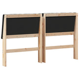 Upholstered Headboard Black 150 cm Solid Pine Wood 879391