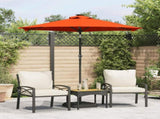 Garden Parasol with LEDs and Steel Pole Terracotta 225x225x212cm 4005071