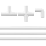 PVC Pipe 29 pcs White PP and PE 864620