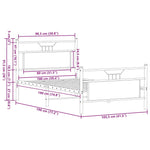 Bed Frame without Mattress Sonoma Oak 100x190 cm Engineered Wood 4106804