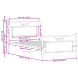 Bed Frame without Mattress Sonoma Oak 100x190 cm Engineered Wood 4106804