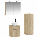 Bathroom Furniture Set 4 pcs Sonoma Oak 3407457