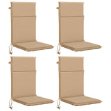 High Back Chair Cushion GEMERT 4 pcs 100% Polyester Sand 945700