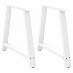 ZNTS Coffee Table Legs A-Shaped 2 pcs White 100x cm Steel 4012865