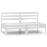 Garden 2-Seater Sofa White Solid Pinewood 3082373