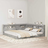 Storage Headboard Concrete grey 180 cm Engineered wood 3335512