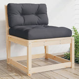 Garden Sofas with Cushions 2pcs Solid Wood Pine 844704