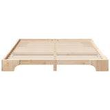 Bed Frame Brown 160 x 220 cm Solid Pine Wood 872923