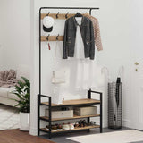Coat Rack Artisan Oak 95 x 34 x 184 cm Engineered wood 879964
