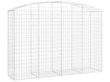 Arched Gabion Basket 200x50x180/200 cm Galvanised Iron 153479