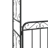 Garden Arch with Gate Black 108x45x235 cm Steel 319352