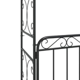 Garden Arch with Gate Black 108x45x235 cm Steel 319352