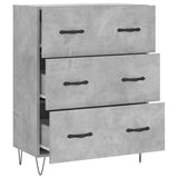 Sideboard Concrete Grey 69.5x34x90 cm Engineered Wood 827848