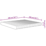 Foam Mattress Medium Soft 200x200 cm 373055