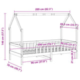 Kids' House Bed Frame without Mattress Wax Brown 80x200 cm Pine 850706