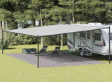 Tent Carpet Anthracite and White 400x800 cm HDPE 310835