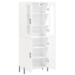 Highboard White 69.5x34x180 cm Engineered Wood 3198217