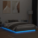 Bed Frame with LED without Mattress Concrete Grey 150x200 cm King Size 3209789
