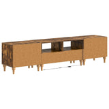 3 Piece LED TV Cabinet Smoked Oak Engineered Wood 3416504