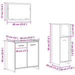 ZNTS 3 Piece Bathroom Furniture Set Old Wood Engineered Wood 3328559
