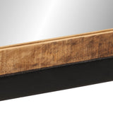 Bathroom Mirror 55x1x60 cm Glass and Solid Wood Mango 358575