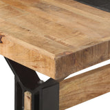 ZNTS Dining Table 180x90x76 cm Rough Mango Wood 321610